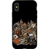 Funny Hunting Back To School Deer Huntin Custodia per iPhone X/XS Hunting Back To School - Zaino mimetico per studenti e cacciatori di cervi
