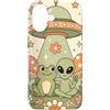Extraterrestrial Flying Saucer Hippie Gi Custodia per iPhone 17 Groovy Retro Frog Alien Buddy Carino UFO Alieno Rapimento