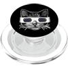 Miftees Solar Eclipse Tees Gatto che indossa occhiali da eclissi solare divertente gatto eclis PopSockets PopGrip per MagSafe