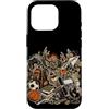 Funny Hunting Back To School Deer Huntin Custodia per iPhone 16 Pro Hunting Back To School - Zaino mimetico per studenti e cacciatori di cervi