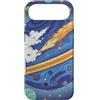 Kidcore Cartoon Style Solar System Gifts Custodia per iPhone Air Blue Cosmic Planet Rocket Planets, graziosa opera d'arte spaziale retrò
