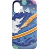 Kidcore Cartoon Style Solar System Gifts Custodia per iPhone 16 Plus Blue Cosmic Planet Rocket Planets, graziosa opera d'arte spaziale retrò