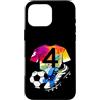 COOL SOCCER DESIGNS AND OUTFITS Custodia per iPhone 16 Pro Max NUMERO 4 ANNI CALCIO 4° COMPLEANNO