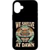 Frog Librarian Book Lover Reading Custodia per iPhone 16 Plus We Shelve At Dawn Frog Bibliotecario Libri