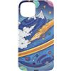 Kidcore Cartoon Style Solar System Gifts Custodia per iPhone 15 Plus Blue Cosmic Planet Rocket Planets, graziosa opera d'arte spaziale retrò