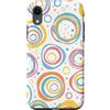 Retro Pastel Gifts Custodia per iPhone XR Retro pastello cerchio anello astratto motivo geometrico