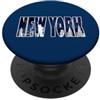 Maria And Flox New York, punto di riferimento, costruzioni, orizzonte, città, dentro, lettere grassetto PopSockets PopGrip Adesivo
