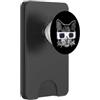Miftees Solar Eclipse Tees Gatto che indossa occhiali da eclissi solare divertente gatto eclis PopSockets PopWallet per MagSafe