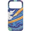 Kidcore Cartoon Style Solar System Gifts Custodia per iPhone 17 Pro Max Blue Cosmic Planet Rocket Planets, graziosa opera d'arte spaziale retrò