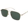 Montblanc MB0214S 007 | Occhiali da Sole Graduati o Non Graduati | Prova Online | Unisex | Metallo | Pilot | Oro | Adrialenti
