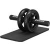 H&S Ab Abdominal Exercise Roller With Extra Thick Knee Pad Mat - Body Fitness Strength Training Machine AB Wheel Gym Tool