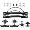 iplusmile Set Maniglia per Kayak Sostituibile, Fissaggio Laterale, Nero | Accessori Canoa e Gommone, ABS e Gomma Acciaio Inox, Kit Completo Ruote