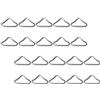 VOSAREA 22 Pezzi Anelli Triangolari Forma V in Metallo, per Trampolino | Forniture per Trampolini, per Rete Tappeto Elastico e Telo di Salto, Struttura Robusta, Filo Zincato