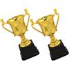Beaupretty 2 Pezzi Piccolo Premio in Plastica Oro per Competizioni Scolastiche | Riconoscimento per Studenti, Finitura Delicata e Brillante, Adatto a Rugby e Calcio, Riconoscimento di Gara