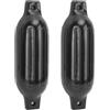 Generic Parabordi per Barche 2 Pezzi, 11,4x40,6 cm PVC Gonfiabile, nervato, per | Set di 2 parabordi neri gonfiabili, PVC spesso 3,8 mm, design nervato per assorbimento uniforme