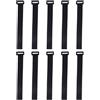 DEARMAMY 10 Pezzi Cinghia per Tappetino Yoga in Nylon, Chiusura a Strappo | Casa e Ufficio, Adatta a Tappetini e Altri Oggetti, Colore Nero, Plastica e Nylon