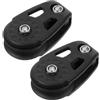 GLEAVI 2 Pezzi Puleggia di Ancoraggio per Kayak, Puleggia per Canoa, Nylon Nero, Cuscinetti di Precisione, Installazione Rapida, Ancoraggio Stabile per Uscite in Kayak e Condizioni