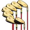 Generic Set di mazze da golf da uomo, 7 pezzi, per principianti, include aste R/S Flex in acciaio/grafite, 7 ferri con copritesta, perfetto per imparare e fare pratica
