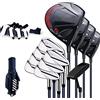 Generic Set completo di mazze da golf per principianti, mano destra, 12 mazze da golf in carbonio con borsa standard per palline da golf e comoda borsa da carrello