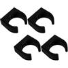 NAMOARLY 4 Pezzi Morsetto per Tubo per Barche e Canoe, Clip per Pagaia, Nylon Nero, Antirumore, Resistente AI Raggi UV, Montaggio a Morsetto, per Molo e Manutenzione,