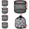 Thinp Borsa a rete per palline da golf, confezione da 6 sacchetti a rete con | Borsa per palline da golf, borsa per palline da tennis, borsa in rete, accessori da golf, resistente agli strappi