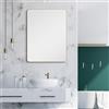 Talos Picasso Design Specchio Oro 60 x 80 cm - con cornice in alluminio di alta qualità per ambiente senza tempo - Specchio da bagno perfetto e specchio da parete