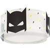 Dalber Plafoniera per bambini Dark Hero, Supereroe, 2 luci E27-15W, per cameretta, plafoniere per bambini, E27-2 x 15W, 61806M