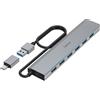 Hama Essential Line Hub Dockingstation Con Adattatore USB-C E Alimentatore