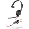 POLY Blackwire 5210 Headset Nero, 5200 Series Bulk