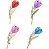 Valiclud 4 Pezzi Spille Forma Di Tulipano Donna Creative Eleganti Accessori Cerimonie Regali Piccoli Pettorale Costume Decorazione