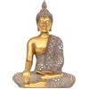 Suoedd Statua Di Buddha Per Decorazione Domestica E Zen, Statuetta Spirituale Da Camera Da Letto, Soggiorno O Scrivania, Regalo Perfetto, Colore Oro, 26,4 Cm