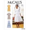 Mc Call McCall's Patterns McCall's - Cartamodello da donna, vestito lunghezza al ginocchio, taglie 48-56, bianco