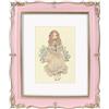 PHAREGE Cornice portafoto vintage, 20 x 25 cm, oro rosa, 20 x 25 cm, cornice decorativa antica con passepartout per foto da 12 x 18 cm, cornice opaca per scrivania o parete, orizzontale o verticale