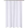 N&Y HOME Tenda da doccia in tessuto bianco, 137,2 x 182,9 cm, resistente alla muffa, lavabile, impermeabile, con occhielli