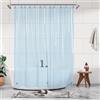 Barossa Design Fodera per tenda da doccia, in PEVA trasparente, di alta qualità, con 3 magneti e occhielli in metallo, impermeabile, leggera, dimensioni standard, colore: azzurro traslucido