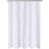 N&Y HOME Tenda da doccia in tessuto bianco, 152,4 x 182,9 cm, resistente alla muffa, lavabile, impermeabile, con occhielli
