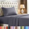 Utopia Bedding Utopia - Set di biancheria da letto per letto matrimoniale, in morbida microfibra spazzolata, anti-piega, non si restringe, non sbiadisce, facile da pulire (bicolore, grigio)