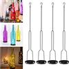 AceList 4 pakes Candelabri da appendere in ferro battuto, finitura nera opaca, portacandele decorativi per illuminazione fai da te bottiglia di vino, perfetto regalo di compleanno fai da te per feste