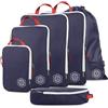 TRIPPED Travel Gear Set di 6 cubi di compressione extra large (blu navy)