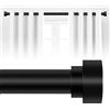 HEI! DEAR Bastoni per tende neri per finestre da 71 a 120 cm (0,7-1,2 m), asta regolabile per tende da 2,5 cm, aste per tende resistenti, aste per tende telescopiche per finestre, 45,7-114,3 cm, nero