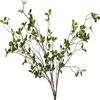 Antspirit 3 rami artificiali per piante, steli di verde artificiali, rami finti per vaso, rami di eucalipto artificiale, ramoscello di ficus finto (114,3 cm per ogni ramo) (verde)