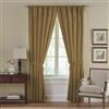 Threadmade Elrene Home Fashions Tenda da Finestra in Finta Seta, Oscurante, ad Alta efficienza energetica, con Tasca per Bastone, Colore Oro, 132 x 213 cm (1 Pannello)