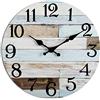 KECYET Orologio da parete in legno, silenzioso, senza ticchettio, funzionamento a batteria, stile rustico retrò, decorativo, per soggiorno, cucina, casa, bagno, camera da letto