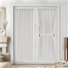 Vatge Tende per porte francesi, 50% con blocco della luce solare, tenda con tasca per asta, per decorazione della porta, senza trapano, tenda oscurante senza asta, 1 pannello, larghezza 137 x