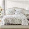 Laura Ashley - Set copripiumino per letto matrimoniale, reversibile, in cotone floreale con federa abbinata, decorazione per la casa per tutte le stagioni (giardino murato marrone, matrimoniale)