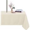 Fitable Tovaglia per esterni e interni, lavabile, impermeabile, senza pieghe, con cerniera e foro per ombrello, per primavera, estate, feste, picnic, barbecue, patio, beige, 152,4 x 304,8 cm