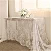 B-COOL Tovaglia rettangolare in pizzo bianco, 152 x 305 cm, vintage, ricamata, primaverile, per matrimoni, feste all'aperto, ricevimenti, decorazioni per la casa