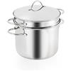 Barazzoni Spa, Spaghettiere Senza Fondo ø22cm, Capacità 6lt, Acciaio Inox 18/10, Made in Italy