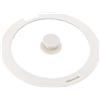 LVYXON Coperchio in silicone con vetro temperato resistente al calore, per pentole da 18, 20, 26 cm, design anti-fuoriuscite con fori per il vapore, accessorio da cucina facile da pulire, nero, bianco (B 20