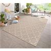 Carpetsale24 Tappeto Interno Esterno Stile Boho Scandinavo Monocolore Effetto Alto Basso Impermeabile Soggiorno Terrazza, Dimensioni: 160x230 cm
